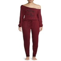 Essie Women's and Women's Plus egy vállú alvó romper