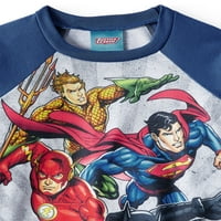 Justice League grafikus Raglan és kocogó pizsama alvás szett