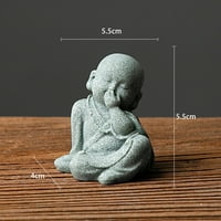 Kis Bölcs Buddha Szerzetes Figurák Díszek Szobrok Lásd Beszélni Hallani Nem Gonosz