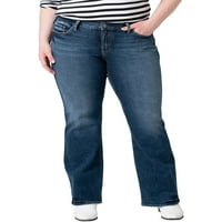 Silver Jeans Co. női plusz méret Suki Mid Rise Slim Bootcut farmer