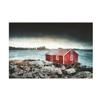 Philippe Sainte Laudy 'Norwegian Texture Red' vászon művészet