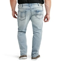 Silver Jeans Co. férfiak Eddie nyugodt, kúpos láb farmer, derékméret 30-42