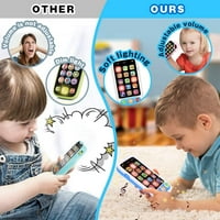 Baba Telefon játékok kisgyermekek számára, Baba mobiltelefon játék fényekkel és zenével, hónapok korai tanulási oktatási