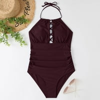 Aayomet nők WebbingTank ruhák Shirred Vintage up képzés fürdőruha Fürdés Sport ellenőrzés Vintage Bikini, XX-nagy