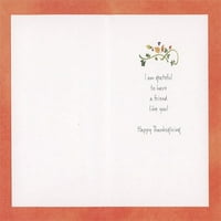 Amerikai Üdvözlet csillogó kavarog, szőlő és levelek: a legtöbb hálás Hálaadás kártya barátja