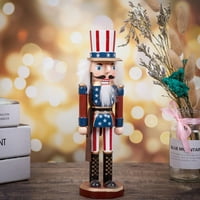 Diótörő fa hazafias karácsonyi katona július nap Amerikai figurák 4. báb dekoráció dió figura szobor