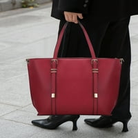 Gyűjtemény Női Emery vegán bőr táska pénztárcájával, Mia K., 2 darab, piros