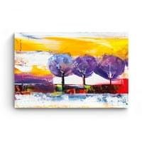 Startonight vászon Wall Art Absztrakt-kék piros nyalókák fák festés-Nagy grafika nyomtatás nappali 32 48