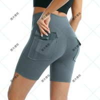 Xysaqa rövidnadrág motoros nőknek magas derékú jóga Zsákmány rövidnadrág Női Stretch has-Control Butt emelő tornaterem