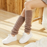 Frehsky boka zokni női női téli lábmelegítő Kábel kötött kötött horgolt zokni gyapjú Leggings kávé