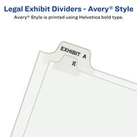 Avery egyéni jogi elválasztók Avery Stílus, betűméret, oldalsó lap K kiállítás