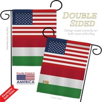 Magyarország Amerikai Barátság Kert Zászló Készlet X18. Kétoldalas Udvari Banner