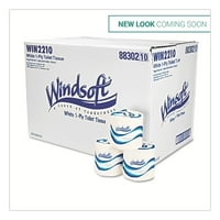 Windsoft WC-papír, szeptikus széf, 1 rétegű, fehér, 3.75, lapok tekercs, tekercs karton-WIN2210