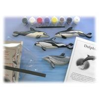 Szemtanú készletek tökéletes Cast Dolphin Cast, festék, kijelző és tanulni kézműves készlet