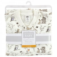 Hudson Baby Infant Girl Premium Steppelt Hosszú ujjú hálózsák és Hordható takaró, elvarázsolt erdő, 18 hónapos