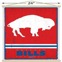 Buffalo Bills-Retro Logo fali poszter mágneses kerettel, 22.375 34