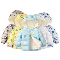 Godderr 1 - 7y Baby Kids Párnázott pamut kabát fül kapucnis meleg pamut kabátok kisgyermek gyerekeknek Cipzár rövid