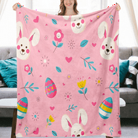 Tavaszi húsvéti takaró párnahuzattal irodai, ágy, kanapé kényelmes és meleg dob takaró Üdvözlet és ajándék takaró gyerekeknek