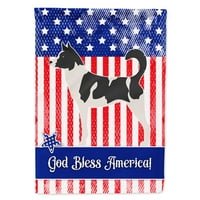 Carolines kincsek BB8410CHF Canaan kutya amerikai zászló vászon ház mérete nagy, többszínű