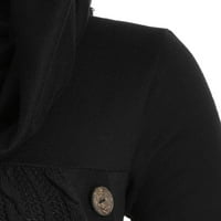 Grianlook Női pulóver Cowl nyak pulóver Hosszú ujjú Hangulatos Jumper felsők Téli meleg nők laza gombok dekoráció Vintage