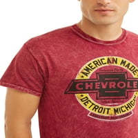 Chevrolet Men's American Made rövid ujjú grafikus póló, 2xl méretű