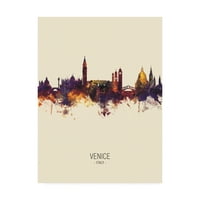 Védjegy Szépművészet 'Velence Olaszország Skyline Portré III' vászon művészete, Michael Tompsett