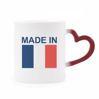 Franciaország Ország Szerelem Hőérzékeny Bögre Piros Színváltó Kőedény Csésze