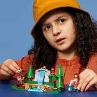 Barátok erdei vízesés kemping kaland készlet 41677, építési játékok Andrea és Olivia Mini-babákkal, játékok plusz éves