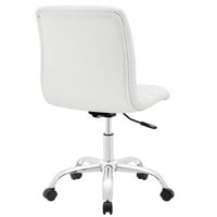 Modway Ripple kar nélküli középső hátsó vinil irodai szék fehér színben