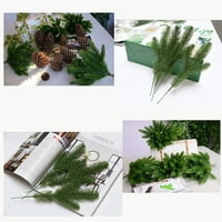 10.24 X mesterséges fenyő ágak zöld levelek tű Garland zöld növények fenyő tűk Garland koszorú karácsonyi díszítés