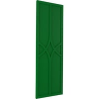 Ekena Millwork 18 W 65 H True Fit PVC Cedar Park Rögzített redőnyök, Viridian Green