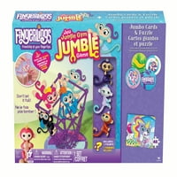 Fingerlings dzsungel tornaterem Jumble játék, Jumbo kártyák és 48 darabos Puzzle csomag