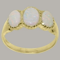 Brit készült 14K sárga arany természetes opál Női évforduló gyűrű - méret opciók-méret 4.75
