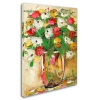 Védjegy Képzőművészet Tavaszi virágok egy vázában 7 vászon művészet, Hai Odelia