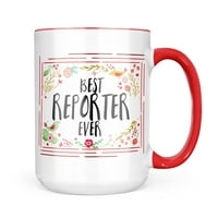 Neonblond Boldog virágos Border Reporter bögre ajándék kávé Tea szerelmeseinek