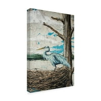 Védjegy Szépművészet 'Midway Heron I' Canvas Art készítette: Allison Wickey