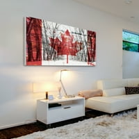 Parvez Taj pt-wnpw-75-ww- 30 45 kanadai fák sorok Art nyomtatás fehér fán