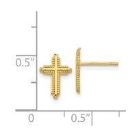 Primal arany 14k sárga arany kereszt Post fülbevaló