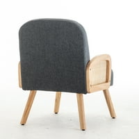 Aukfa hálószobás szék, fa akcentus szék a szobához, modern karosszék oldalsó szék, kárpitozott kárpitozott szövet olvasó