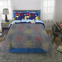 Sonic The Hedgehog Kids teljes ágy egy zsákban, játék ágynemű, Vigasztaló lapok és színlelt, Kék