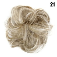 Könnyen viselhető stílusos haj Scrunchies természetesen rendetlen göndör zsemle hajhosszabbítás