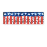 Fr Met Stars & Stripes Fringe Banner 14 4'