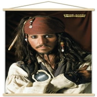 Disney kalózok: Fekete Gyöngy-Johnny Depp portré fali poszter fa mágneses kerettel, 22.375 34