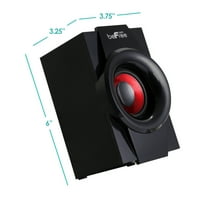 beFree hang BFS-5. Csatorna térhatású Bluetooth hangszórórendszer piros színben