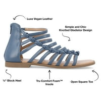 Journee Collection Womens Petrra Tru Comfort Foam Gladiator Back Zip Sandals