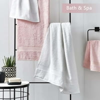 Fürdő törülköző szett pamutkeverék törülközők, puha és abszorbens, rózsaszín