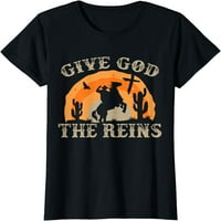 Adj Istennek a gyeplőt Cowboy Retro póló keresztény póló