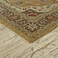 Alden hagyományos perzsa szőnyeg, mézes aranybarna piros, 2ft 3ft ékezetes szőnyeg