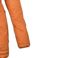 Grafikus Kapucnis Női kapucnis tunika felsők Téli meleg gallér Cipzár Hosszú ujjú pamut kabát kapucnis kabát Orange