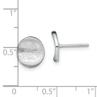 Primal ezüst ezüst ródium bevonatú karcolás Befejezés utáni fülbevaló